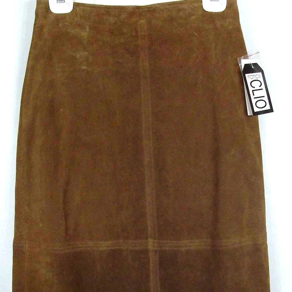 Clio Brown Suede Skirt Vintage NWT Size 6